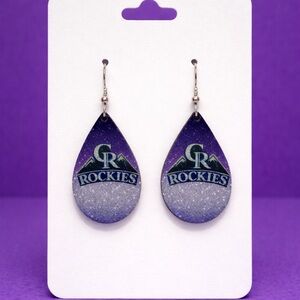 Purple Rockies Teardrop Earrings